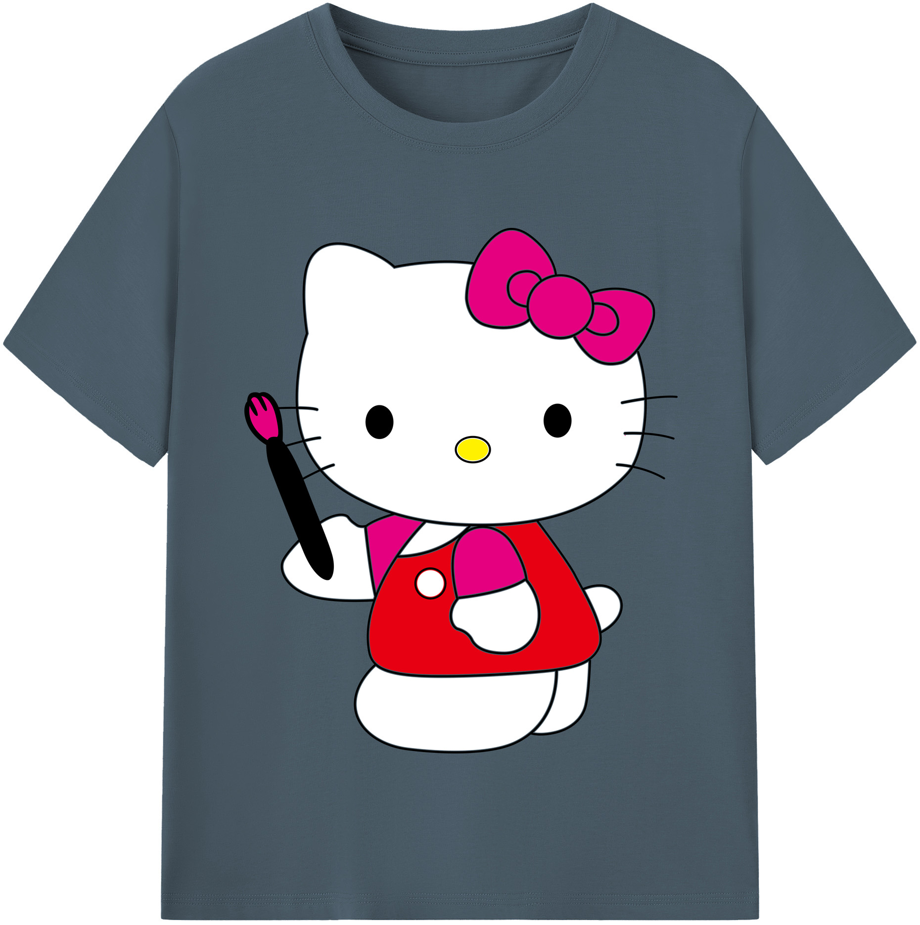 （画像用） Hello Kitty ハローキティ 綿100％半袖Tシャツ（フロントプリント）